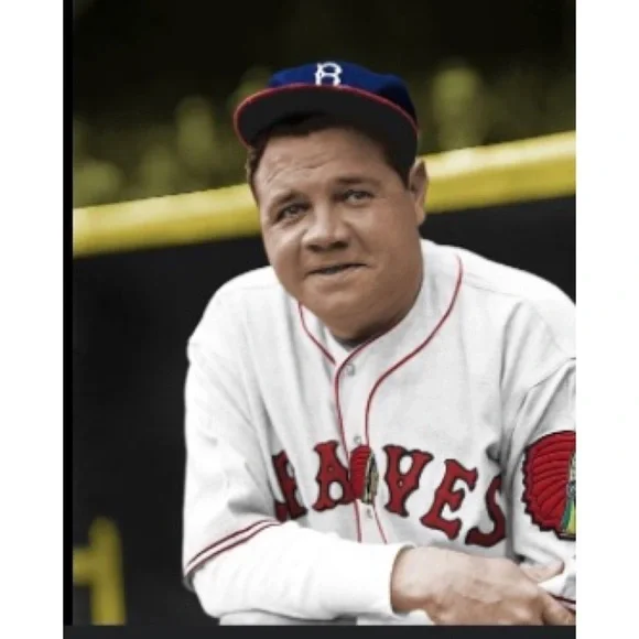 Babe Ruth Boston Braves Mitchell & Ness Cooperstown Collection Jersey 3XL 56 - Picture 9 of 9